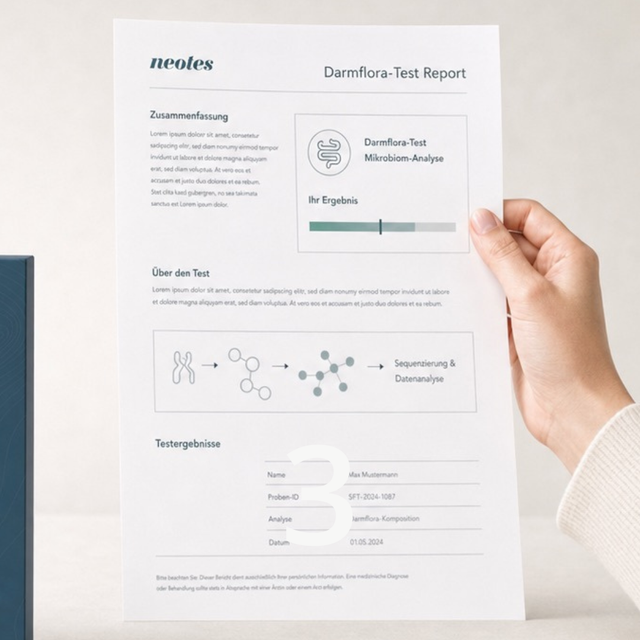 Gut Flora Test step 3: view the digital analysis report