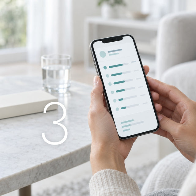 Hormone Test: Digital test results on a smartphone