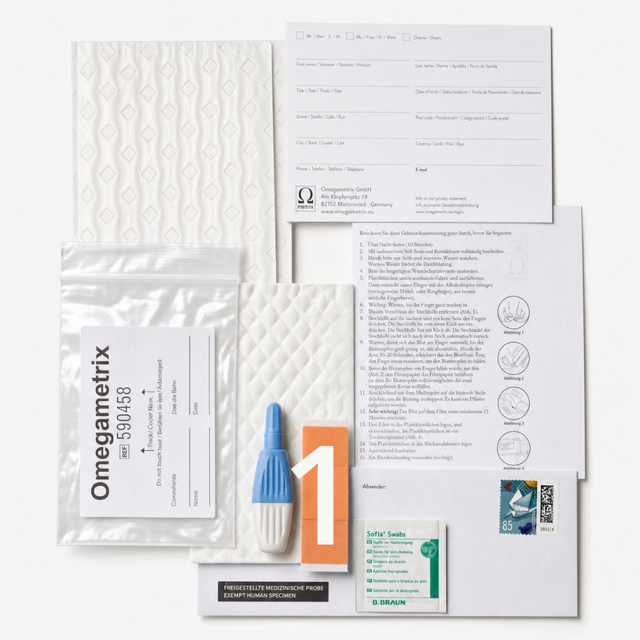Omega-3 Test step 1: prepare or activate the test kit