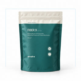 Fiber9 Matrix Ballaststoffpulver von neotes als Beutel-Packshot mit hellem Rahmen