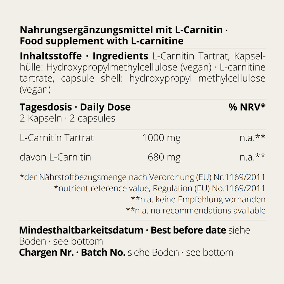 l carnitin wirkung L-CARNITIN L-Carnitin Kapseln Pro Athletic