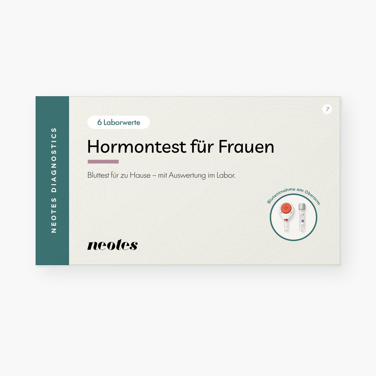 Hormontest für Frauen von neotes – Verpackung mit 6 Laborwerten, Bluttest für zu Hause