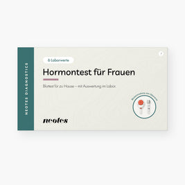 Hormontest für Frauen von neotes – Verpackung mit 6 Laborwerten, Bluttest für zu Hause