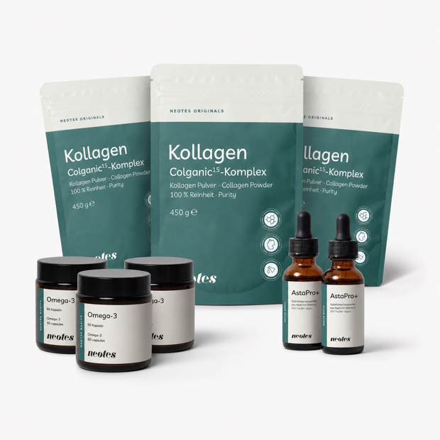 neotes Elixir Bundle with collagen, omega-3 and astaxanthin