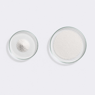 Powdered ingredients of the neotes Lab Bundle in Petri dishes on a light laboratory table
