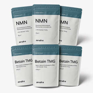 neotes Lab Bundle with NMN and betaine TMG as a multipack on a light background