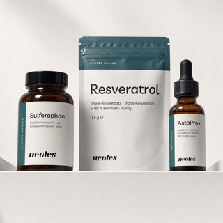 neotes Inflame Bundle with sulforaphane, resveratrol and AstaPro in a lifestyle scene