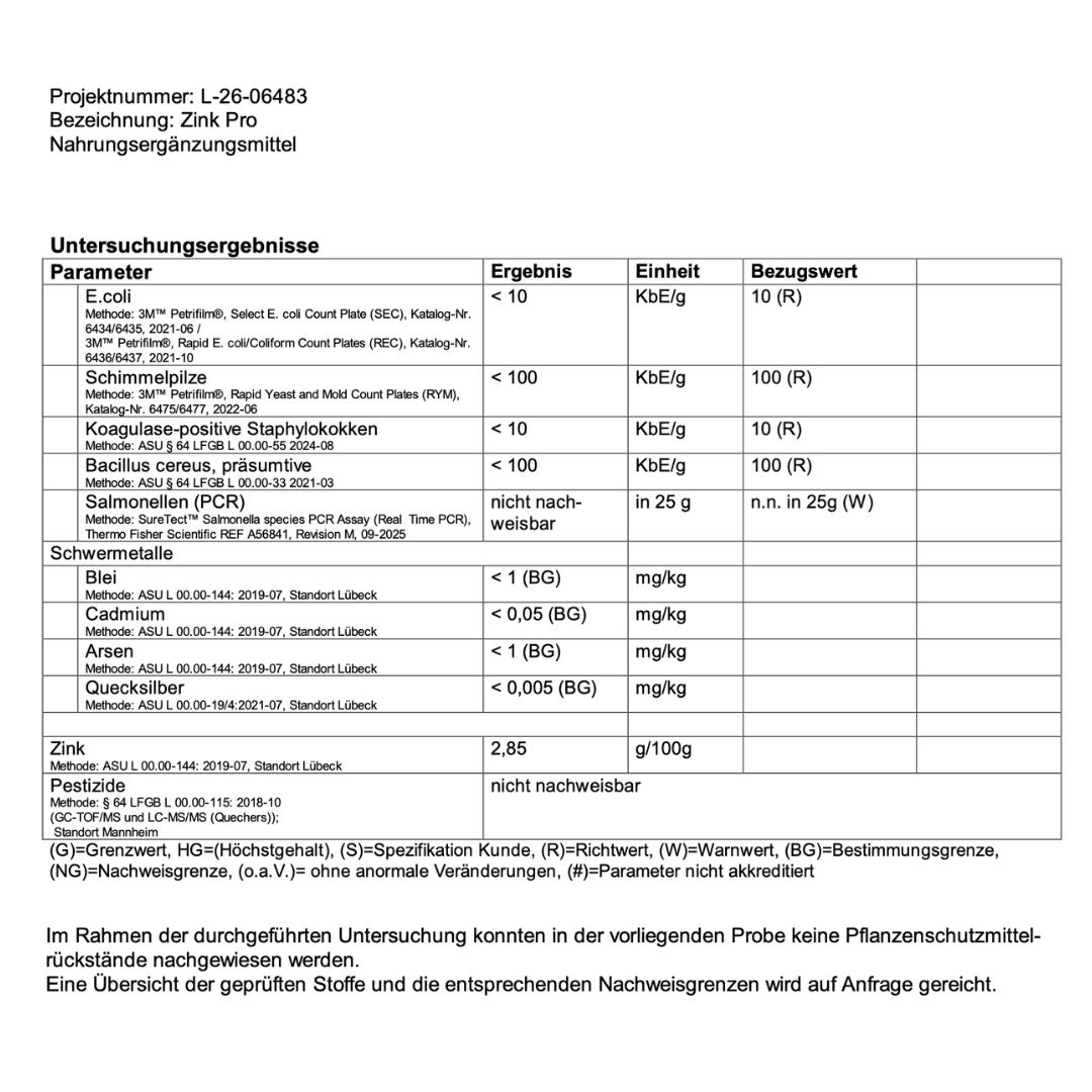 Zink Tropfen